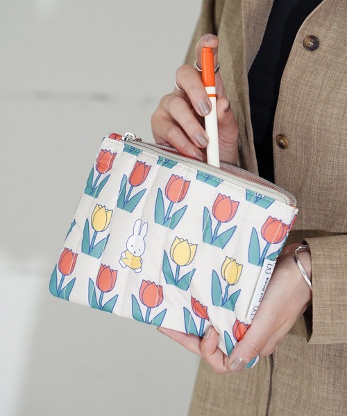 化粧 ポーチ 11”「Dick Bruna」miffy 1ポケット キルティング フラット