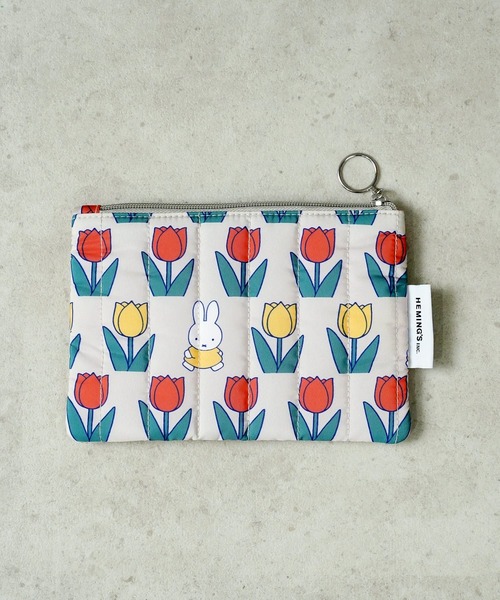 化粧 ポーチ 11”「Dick Bruna」miffy 1ポケット キルティング フラット