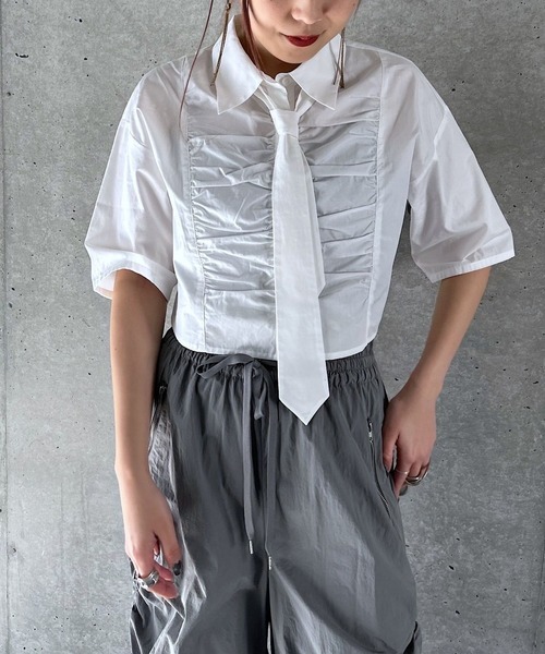 「PAGEBOY」 半袖シャツ FREE ブルー レディース_画像3