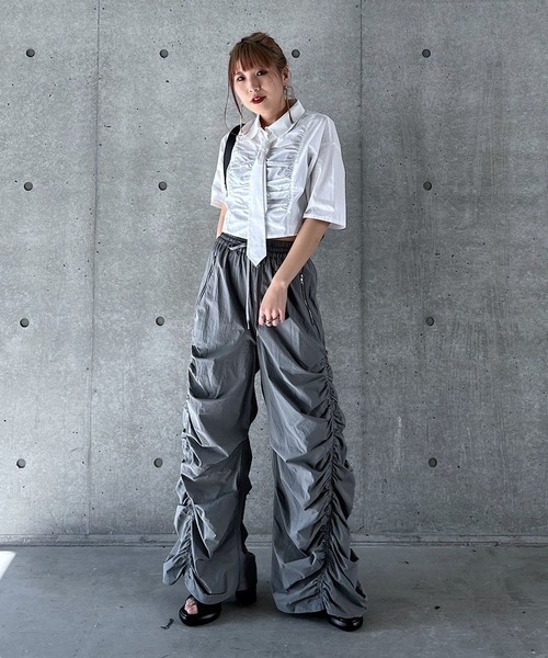 「PAGEBOY」 半袖シャツ FREE ブルー レディース_画像7