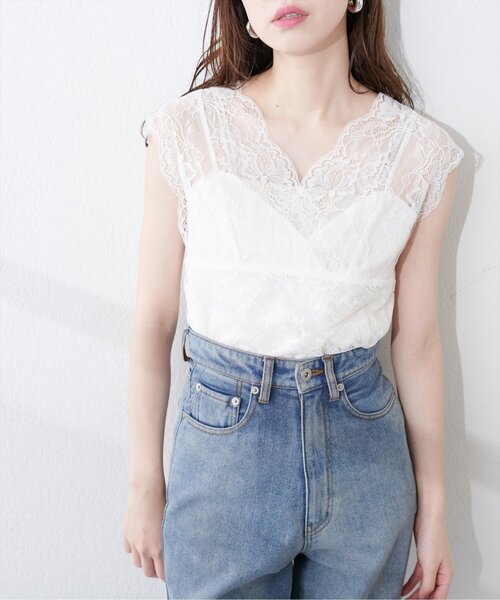 natural couture キャミソール 前後2WAY総レースインナー : ZOZOTOWN