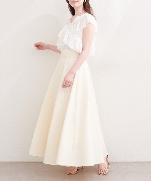 natural couture ブラウス シャツ スキッパーフリルブラウス