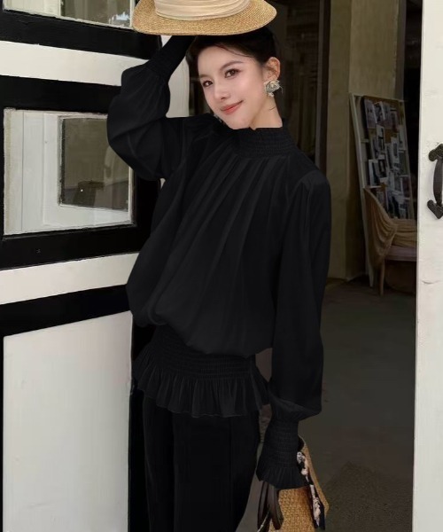 FAVORITO ブラウス シャツ ハイネックブラウス レディース : ZOZOTOWN