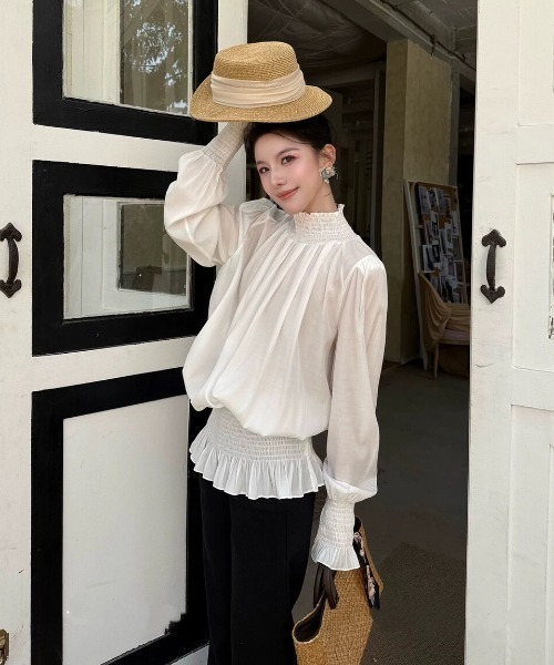 FAVORITO ブラウス シャツ ハイネックブラウス レディース : ZOZOTOWN