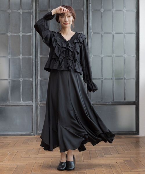 「mysty woman」 長袖ブラウス FREE ベージュ レディース_画像4