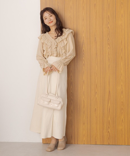 「mysty woman」 長袖ブラウス FREE ベージュ レディース_画像5