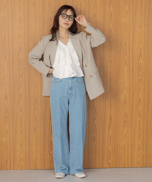 「mysty woman」 長袖ブラウス FREE ベージュ レディース_画像6