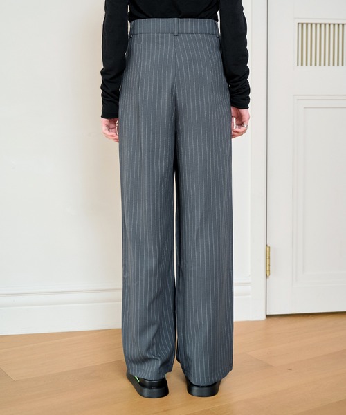 「UNE MANSION」 スラックス MEDIUM グレー レディース_画像8