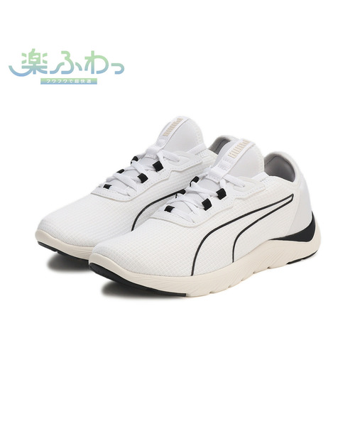 「PUMA」 ローカットスニーカー 25.0cm ホワイト×ブラック レディース_画像3