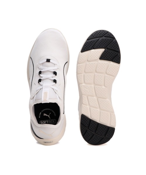「PUMA」 ローカットスニーカー 25.0cm ホワイト×ブラック レディース_画像8