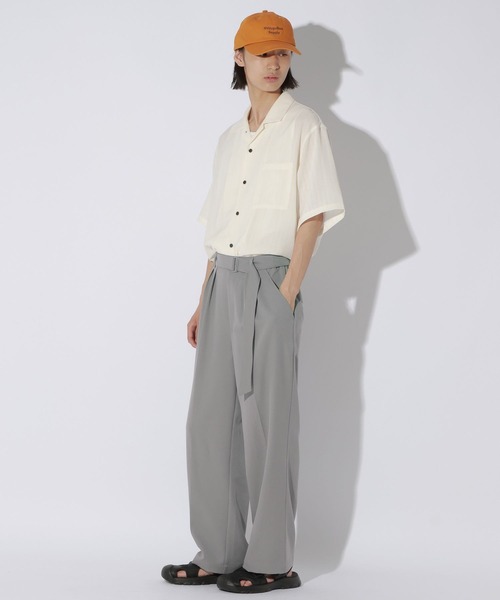 LAKOLE（ラコレ） ワイドパンツ スラックス ベルト付トラウザー2