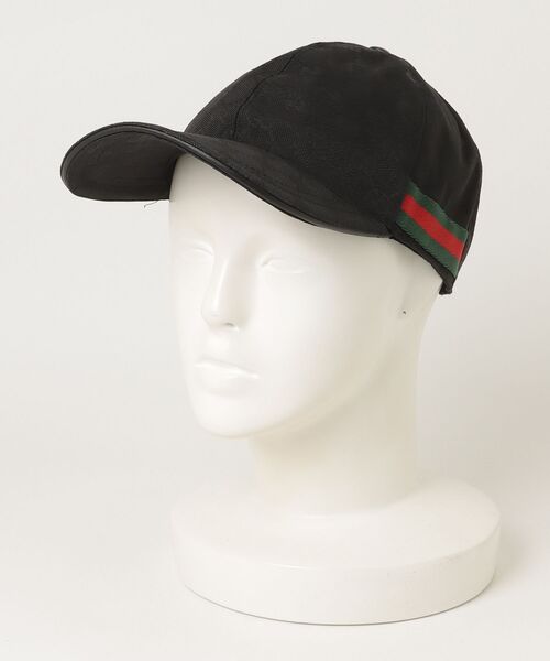 GUCCI（グッチ） GGキャンバス シェリーライン キャップ - ブラック