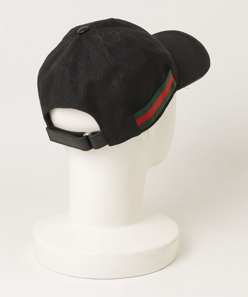 美品✨【鑑定済】グッチ｜キャップ｜ブラック｜GGキャンバス｜シェリー｜ロゴ刺繍 GUCCI（グッチ） GGキャンバス シェリーライン キャップ - ブラック