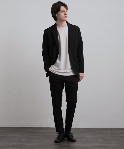 希少XL✨t.k TAKEO KIKUCHI エステルサージセットアップ　黒 tk.TAKEO KIKUCHI（ティーケータケオキクチ） セットアップ 「昨年の