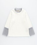 tシャツ ラメチュール切替長袖Tシャツ キッズ...の詳細画像2