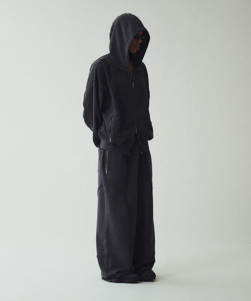「ANDER HUNK」 ジップアップパーカー MEDIUM ブラック メンズ_画像6
