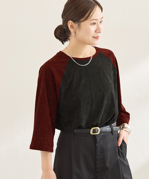 TENDER PERSON ラグラン tシャツ ベロア ねぐせ。りょたち着用 JOURNAL STANDARD（ジャーナルスタンダード） tシャツ アセテート