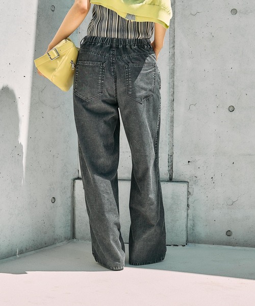 「LEPSIM」 デニムパンツ LARGE ケミカルウォッシュ レディース_画像4