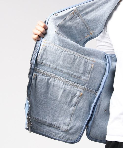 定番豊富な ベスト Utility Denim Vest ZOZOTOWN PayPayモール店 - 通販 - PayPayモール 定番高品質