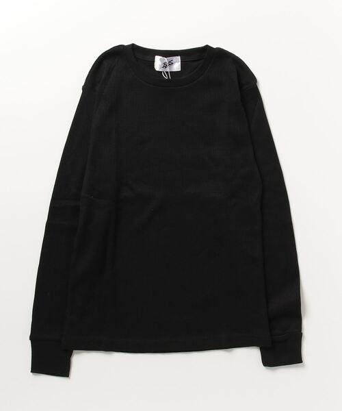 Bling Leads tシャツ 20/- サーマル 袖リブ クルーネック ロング T