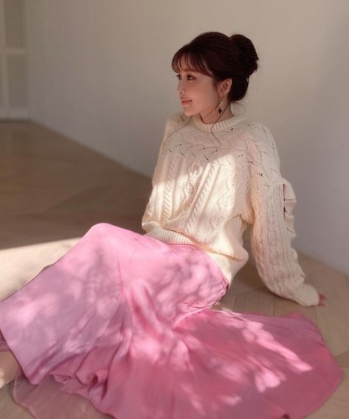 エイミーイストワール　シアーヘムソフト　マーメイドスカート eimy istoire（エイミーイストワール）の「シアーヘムソフト