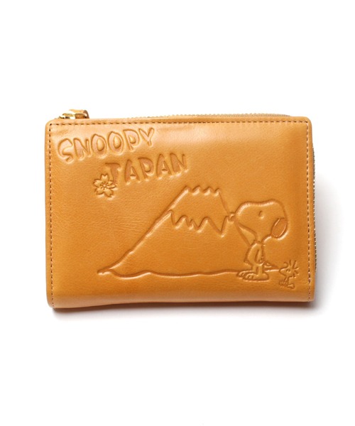 SNOOPY 財布 PEANUTS 本革折り財布 レディース メンズ