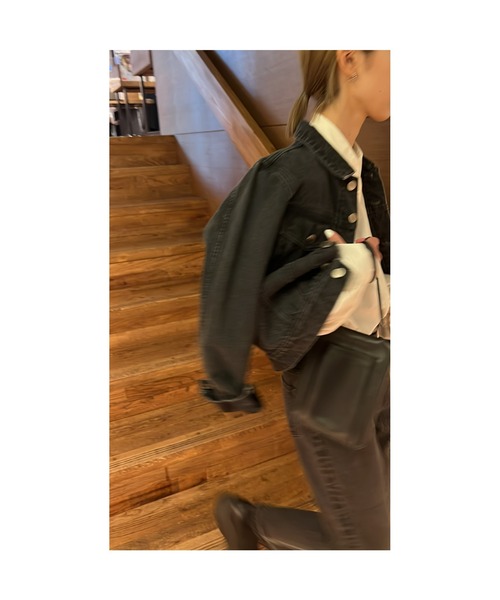 MOUSSY ブラック デニムジャケット BLACK BY MOUSSY | black denim jacket (デニムジャケット