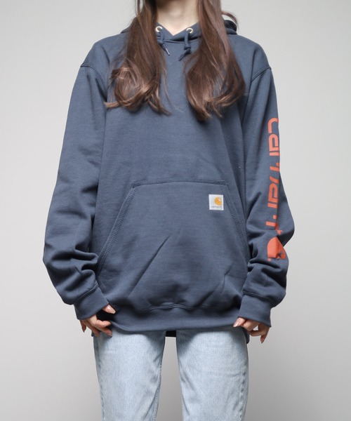 パーカー 「Carhartt」SLEEVE LOGO HOODED SWEAT SWEATSHIRTS レディース メンズ Carhartt パーカー 「Carhartt」SLEEVE LOGO HOODED レディース