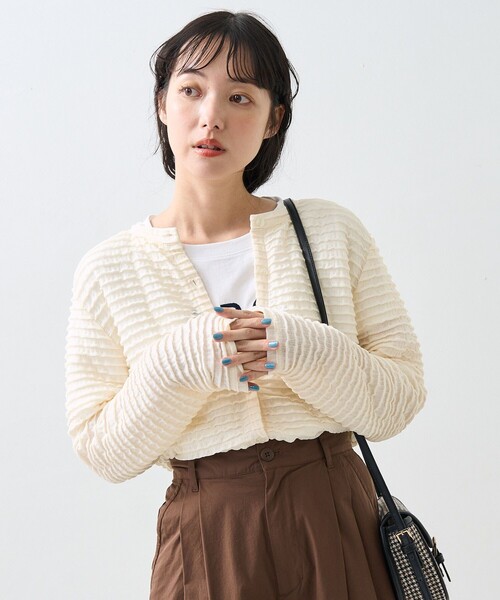 FREAK'S STORE カーディガン ミニフリルカーディガン レディース