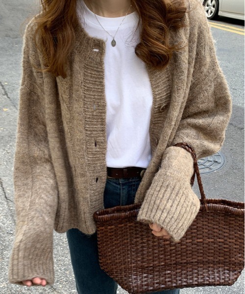 nagonstans ケーブルニット カーディガン カーディガン ケーブル ニット レディース : ZOZOTOWN Yahoo!店 - 通販