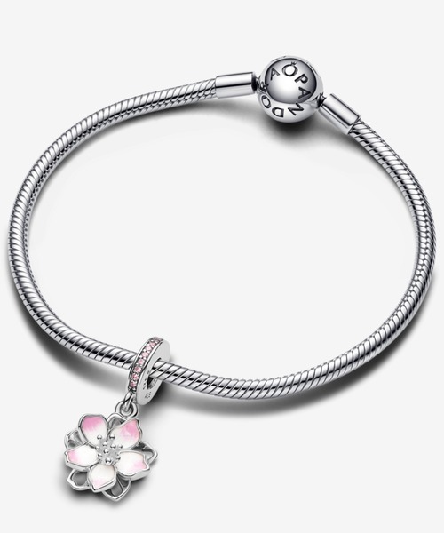 PANDORA（パンドラ） チャーム チェリーブロッサム サクラ シルバー