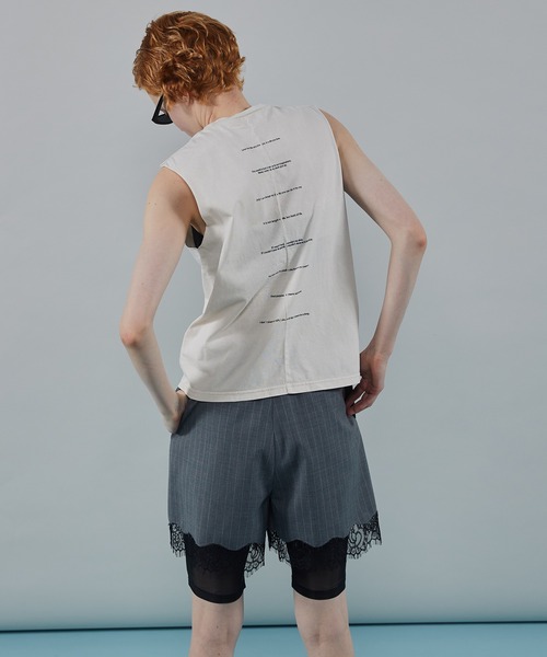 タンクトップ ノースリーブ Slogan Tank Top/スローガンタンクトップ「MAISON SPECIAL/メゾンスペシャル」 レディース MAISON SPECIAL タンクトップ ノースリーブ Slogan Tank Top