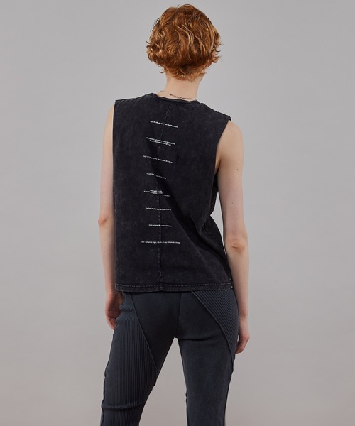 タンクトップ ノースリーブ Slogan Tank Top/スローガンタンクトップ「MAISON SPECIAL/メゾンスペシャル」 レディース MAISON SPECIAL タンクトップ ノースリーブ Slogan Tank Top