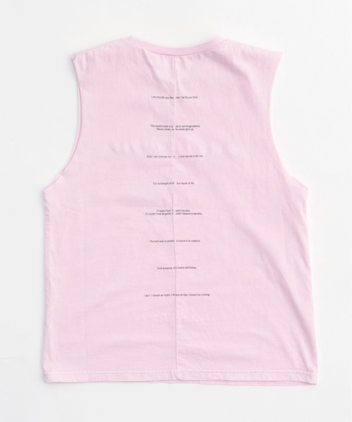 タンクトップ ノースリーブ Slogan Tank Top/スローガンタンクトップ「MAISON SPECIAL/メゾンスペシャル」 レディース MAISON SPECIAL タンクトップ ノースリーブ Slogan Tank Top