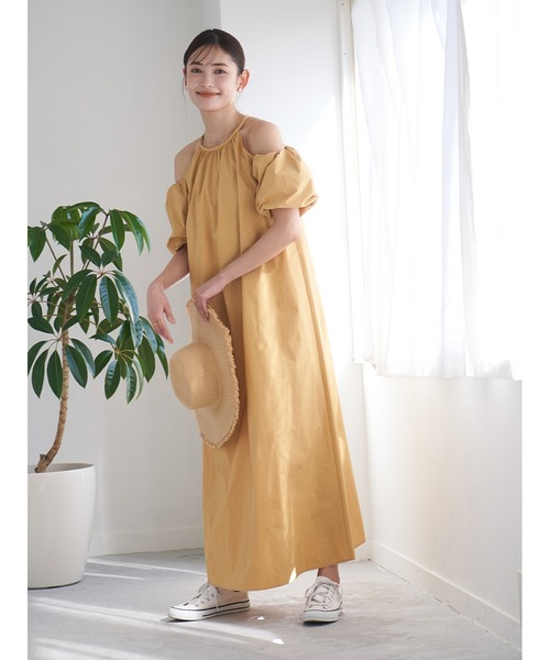 ◆関税送料込◆タフタ ミディワンピース オフショルダープリーツ RO3467EW21216_2_l.jpg