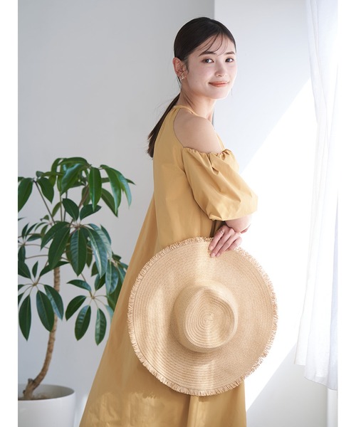 ◆関税送料込◆タフタ ミディワンピース オフショルダー Stylevoice for xxx ワンピース オープンショルダーライトタフタ