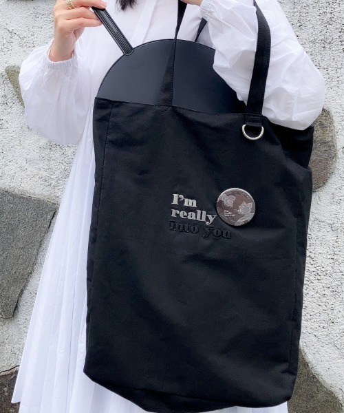 トートバッグ TOM and JERRY×Flapper推し活バッジ付きマルチトート