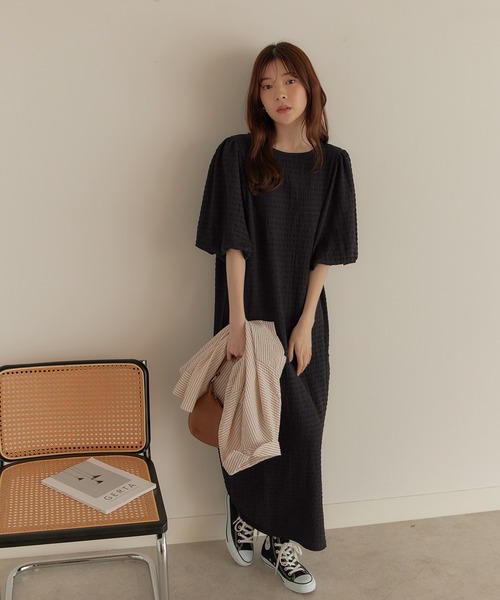 ワンピース 夏 半袖 バルーンスリーブワンピース : ZOZOTOWN Yahoo!店