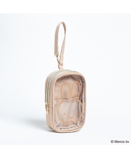ポーチ MIFFY CLEAR ストラップ付きスクエアポーチ レディース