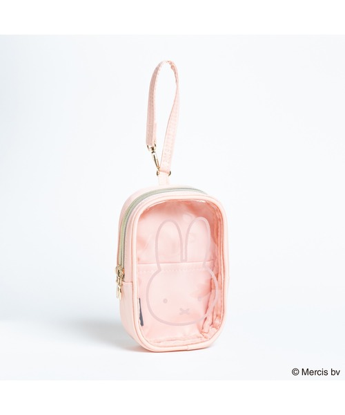 ポーチ MIFFY CLEAR ストラップ付きスクエアポーチ レディース