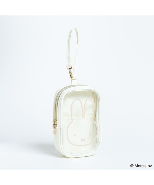 ポーチ MIFFY CLEAR ストラップ付きスクエアポーチ レディース