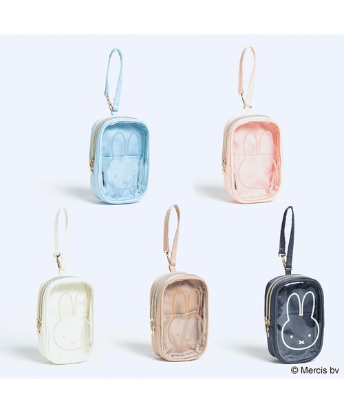 ◇正規品・最上位モデルソマクル◇限定色ホワイト　専用レザーストラップ&ポーチ付き ポーチ MIFFY CLEAR ストラップ付きスクエアポーチ レディース