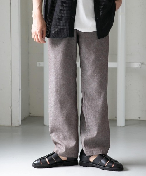 URBAN RESEARCH ROSSO MEN パンツ コットンリネンリラックス