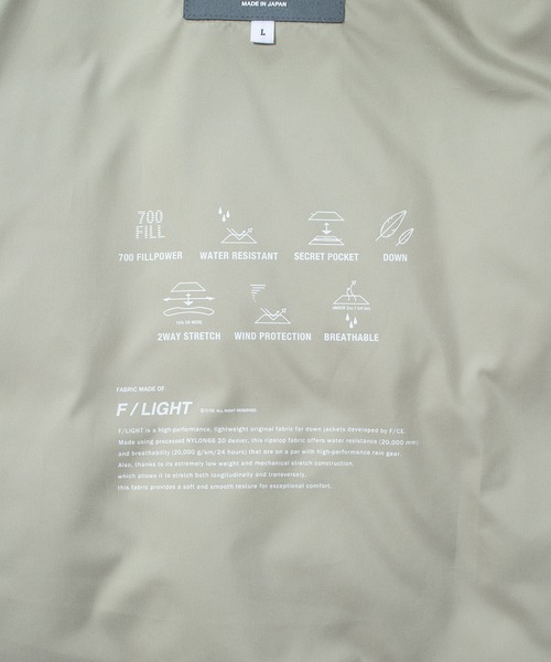 ダウンジャケット ダウン F/CE. FT BLOCK HUNTING COAT / エフシーイー FT ブロックハンティングコートの画像