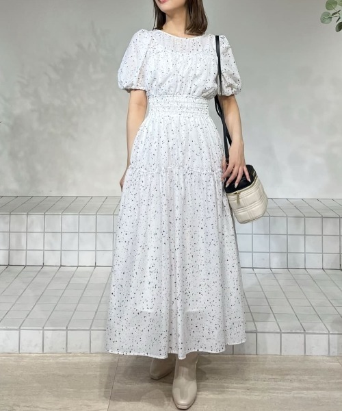 【新品タグ付き】JILL by JILLSTUART パフスリーブ レースワンピ ジルスチュアート ワンピース パフスリーブ レース 刺繍