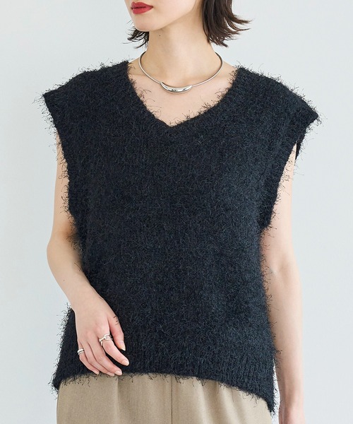 美品　アダムエロペ　グリーン 透かし編み ニットベスト Mサイズ　00056 Amazon | [アダムエロペ] 透かし編みニット シアー ハーフ