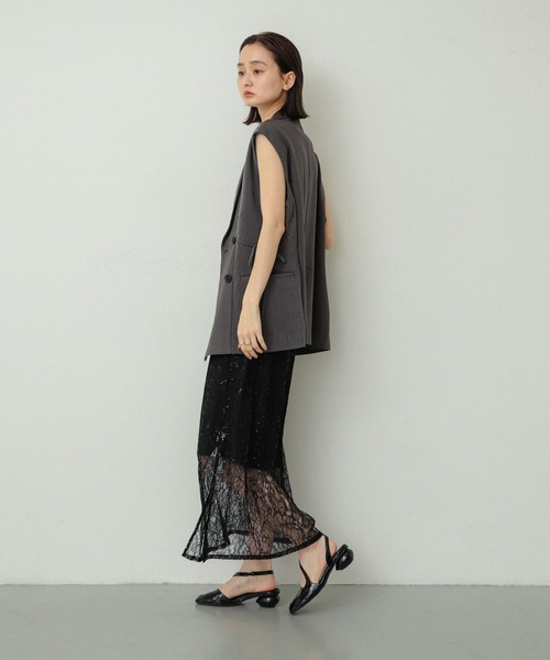 SENSE OF PLACE by URBAN RESEARCH スカート 2WAYスパンコールスカート