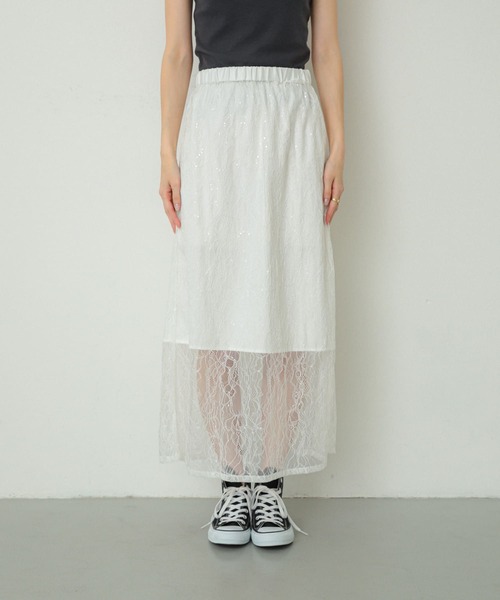 SENSE OF PLACE by URBAN RESEARCH スカート 2WAYスパンコールスカート