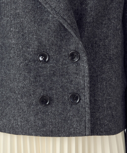 COMME CA ISM（コムサイズム） ピーコート pコート ウール混 ビーバー