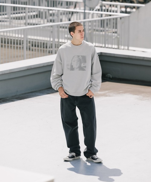 レミレリーフ スウェット フリーサイズ REMI RELIEF（レミレリーフ） SP加工裏毛クルー 無地 スウェット 2025